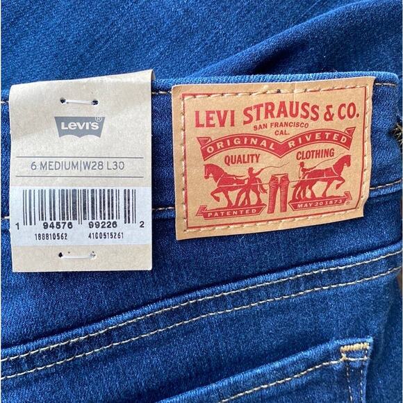 Levi’s 711 Skinny Jeans Women’s 28 Mid Rise Slim Leg Cobalt Overload NWT - Picture 8 of 8